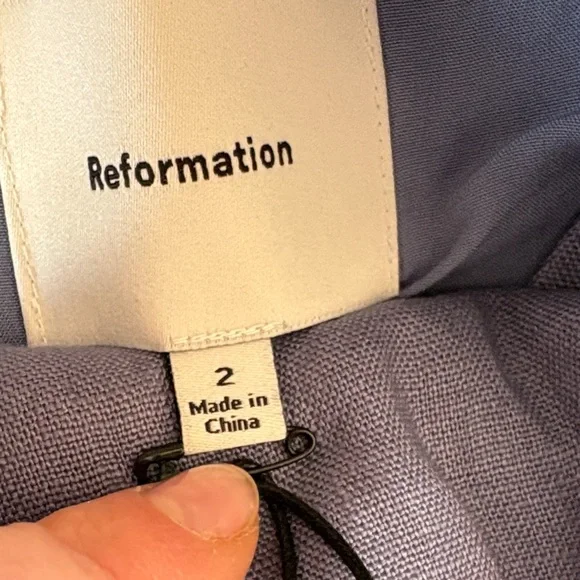 Reformation Dusty Blue Sleeveless Tank Dress - Picture 2 of 6